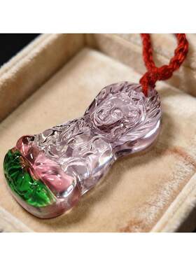 结缘价台湾琉璃坐莲观音菩萨吊坠挂件钥匙扣包挂佛具吉祥物法