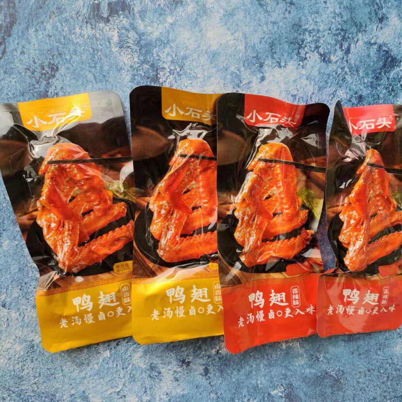 22克小石头某音大鸭翅卤味熟食即食真空小包装辣小吃零食休闲网红