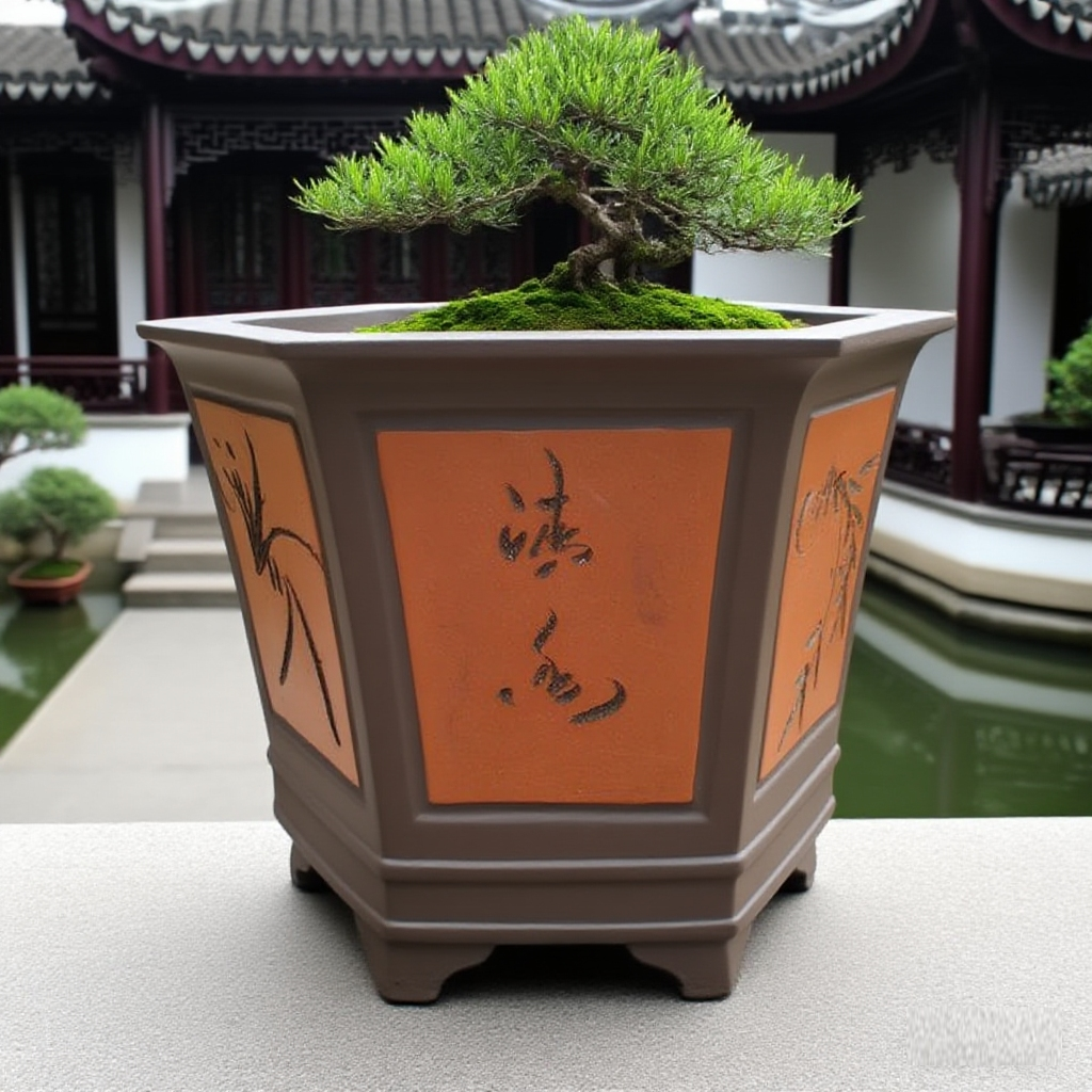 大号紫砂陶瓷花盆庭院阳台盆景盆