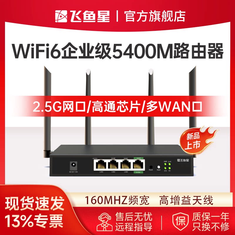 飞鱼星2.5G企业级5400M无线路由