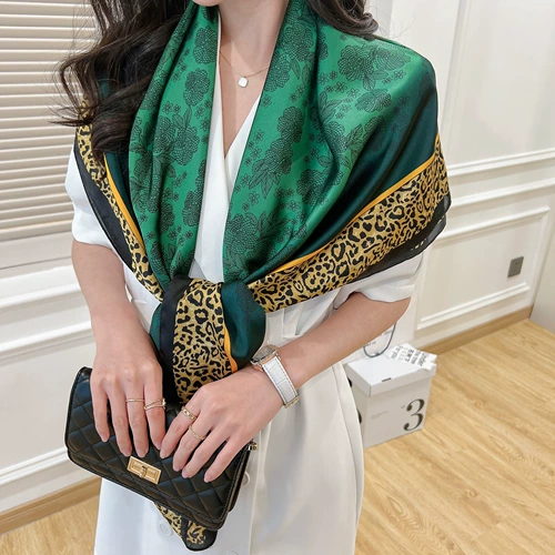 Douyin Live Source 110 Grand Scarf Spring и осень Новый большой шелковый шарф -шарф оформление солнцеза