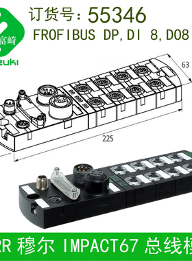 murr穆尔55346 55348IMPACT67 DIO8 2A总线数字转换智能模块