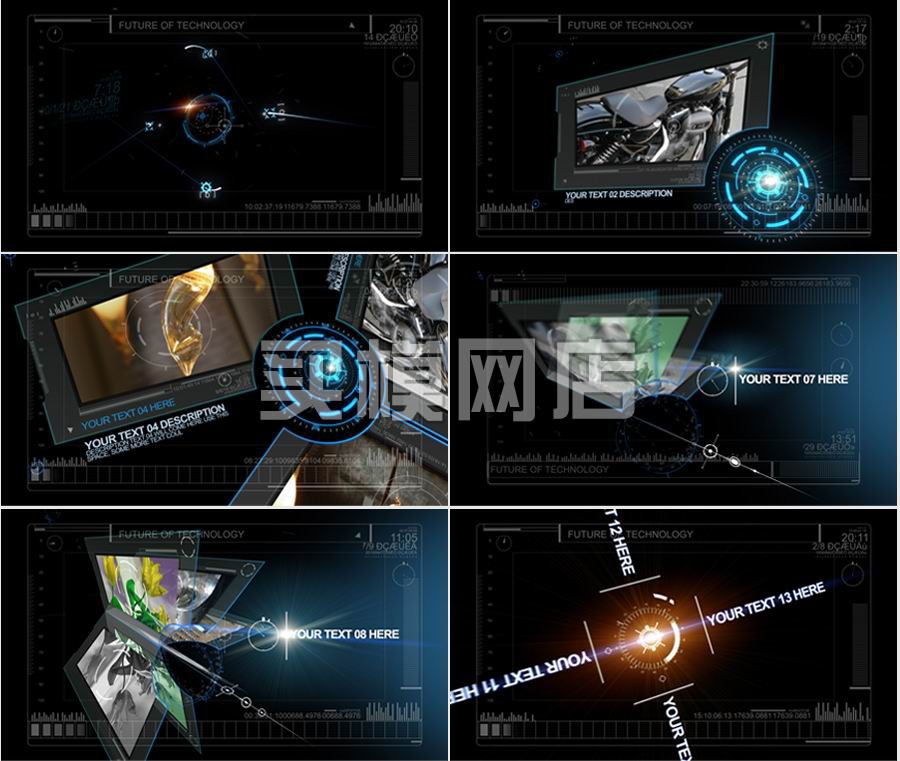 83超酷电子机械科技展示AE片头模板视频素材ae模版制作修改含音效