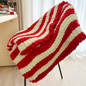 秀丝雅球球线毯子居家舒适手工自制DIY毛线毯子编织材料包