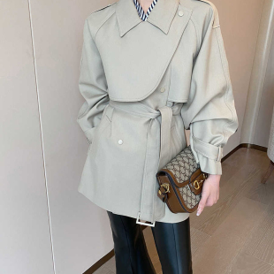 小个子大衣流行爆款 2025春秋新款 复古斗篷风衣外套女设计感中长款