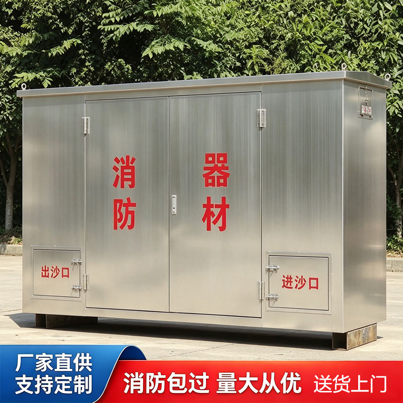 消防小间不锈钢消防器材柜灭火消防室成品消防棚站消砂一体消防室