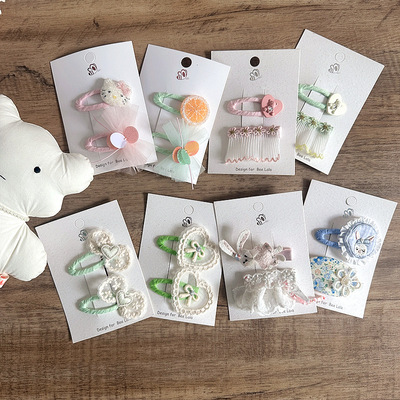 新款可爱蕾丝刺绣爱心蝴蝶结卡通