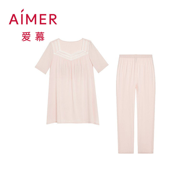 爱慕夏季凉感家居睡衣套装睡裙