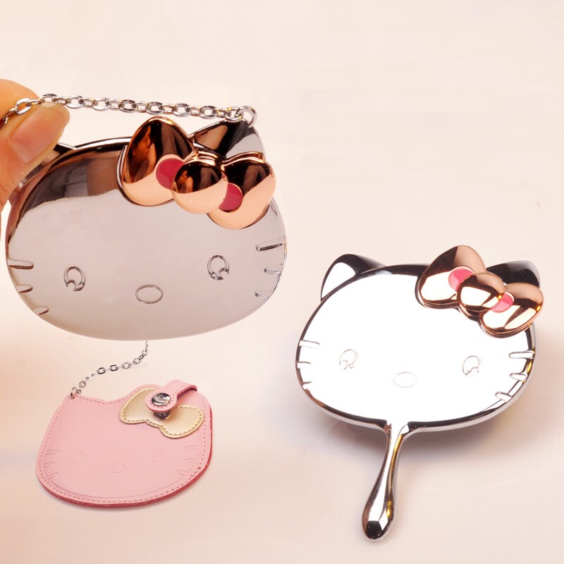 HelloKitty镜子化妆镜便携小号手柄镜小镜子女随身公主镜网红镜子