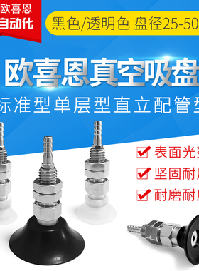 欧喜恩款WEH02/WEH03/-D25/D30/D35/D40/D50直立配管单层真空吸盘