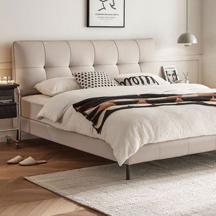 林氏家居真皮床2025新款主卧大床现代简约高端大气双人床林氏木业