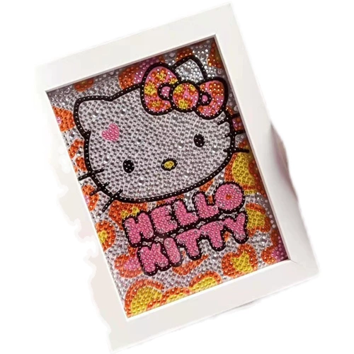 Hello kitty, Hello Kitty, детские мультяшные наклейки для друга, инкрустировано бриллиантами, подарок на день рождения