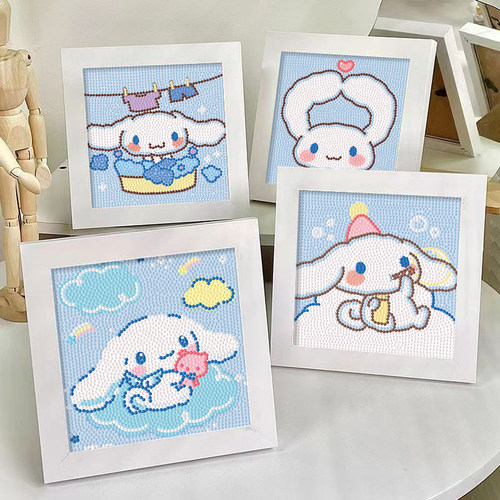 儿童手工diy钻石贴画玉桂狗