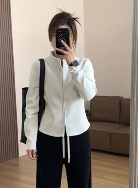 WHISPER*25AW小众潮牌联名百搭显瘦保暖轻便摇粒绒开衫外套女