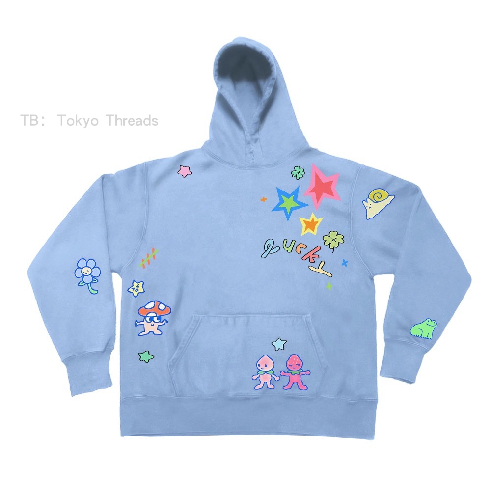 WHISPER*25AW小众潮牌联名卡通设计感宽松休闲百搭连帽卫衣