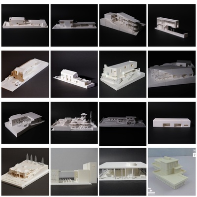 城市建筑乡村别墅庄园沙盘工厂办公楼场景3d打印白模定制微缩模型