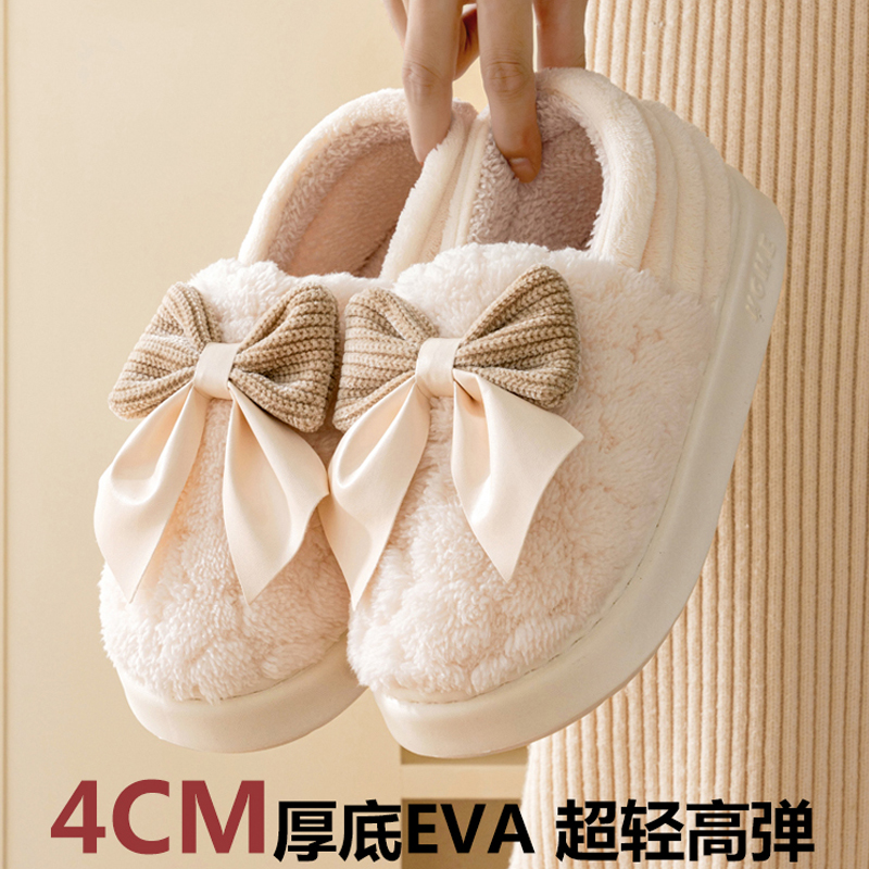 月子棉拖鞋女士冬季2025新款包跟室内家居保暖毛毛绒棉鞋女款冬天