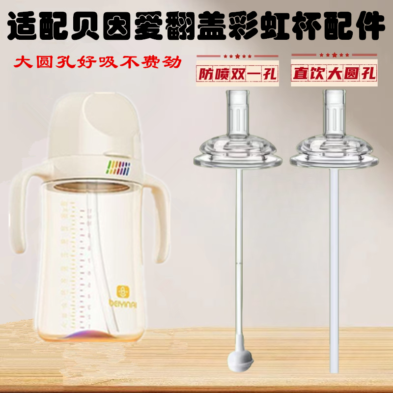 适配贝因爱彩虹翻盖吸管杯配件吸管杯直饮大圆孔吸嘴鸭嘴学饮水嘴,婴童用品,奶嘴/安抚奶嘴,淘宝优惠券,粉丝福利购,淘宝优惠卷