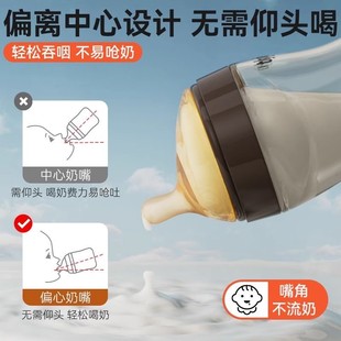 适配世喜新款 7.2cm大奶瓶防胀气硅胶吸管重力球 偏心学饮奶嘴配件