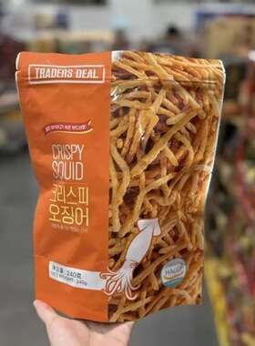 山姆代购 Traders Deal韩国进口 香脆鱿鱼丝鱿鱼条240g 追剧零食