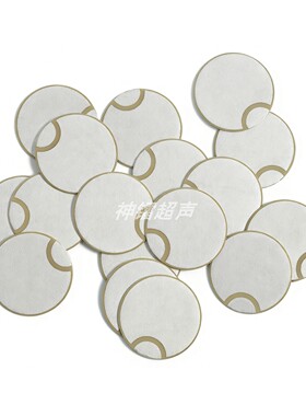 PZT5压电片传感片圆形超薄超声波实验 高频探伤振动发电片≤0.5mm