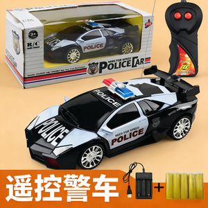 电动遥控警车儿童摇控车玩具充电宝宝男孩男童生日礼物3-4-5-6岁