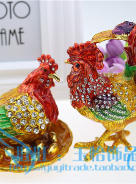 俄罗斯金属母鸡下蛋带路工艺品