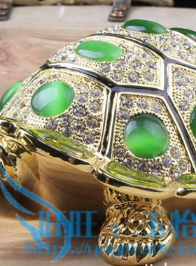俄罗斯镶钻招财长寿龟金属工艺品