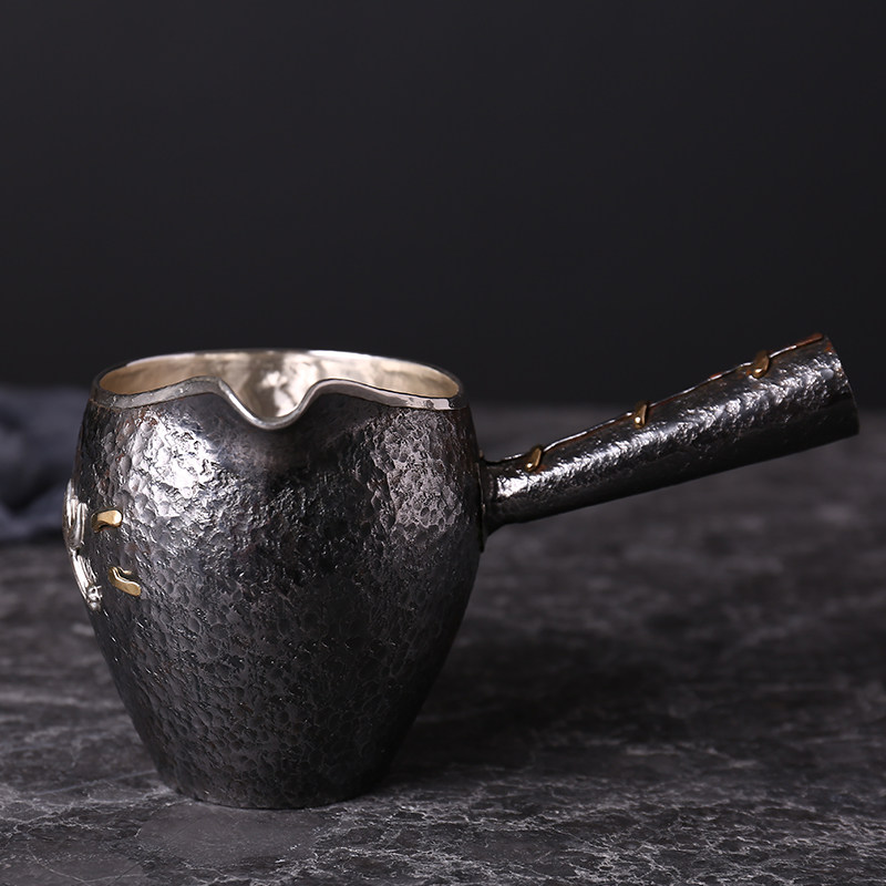 铁包银分茶器侧把纯银公道杯纯手工300ML大号茶海功夫茶具,餐饮具,公道杯,淘宝优惠券,粉丝福利购,淘宝优惠卷
