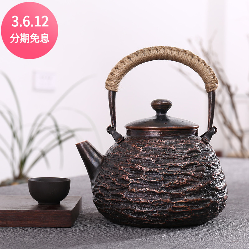 纯手工一体加厚提梁炮口日式茶具