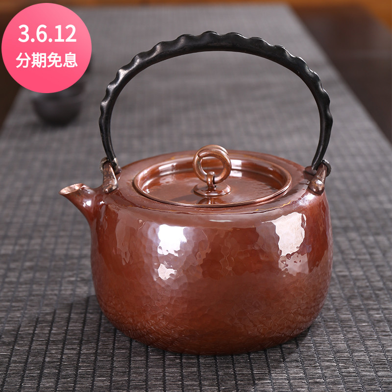 高端一张纯铜打出复古风日式茶壶