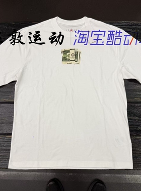 JORDAN 男子纯棉印花图案运动休闲短袖T恤 IQ6953-100