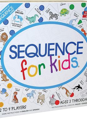 跨境英文SEQUENCE FOR KIDS儿童动物序列游戏卡牌3-6早教亲子互动