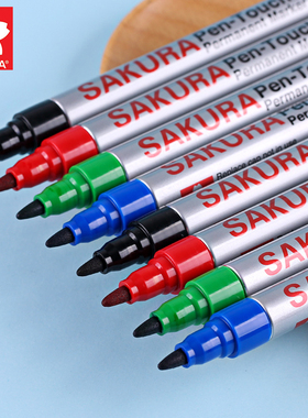 日本樱花单头记号笔XPK工业油性物流包装笔圆头马克笔箱头笔防水