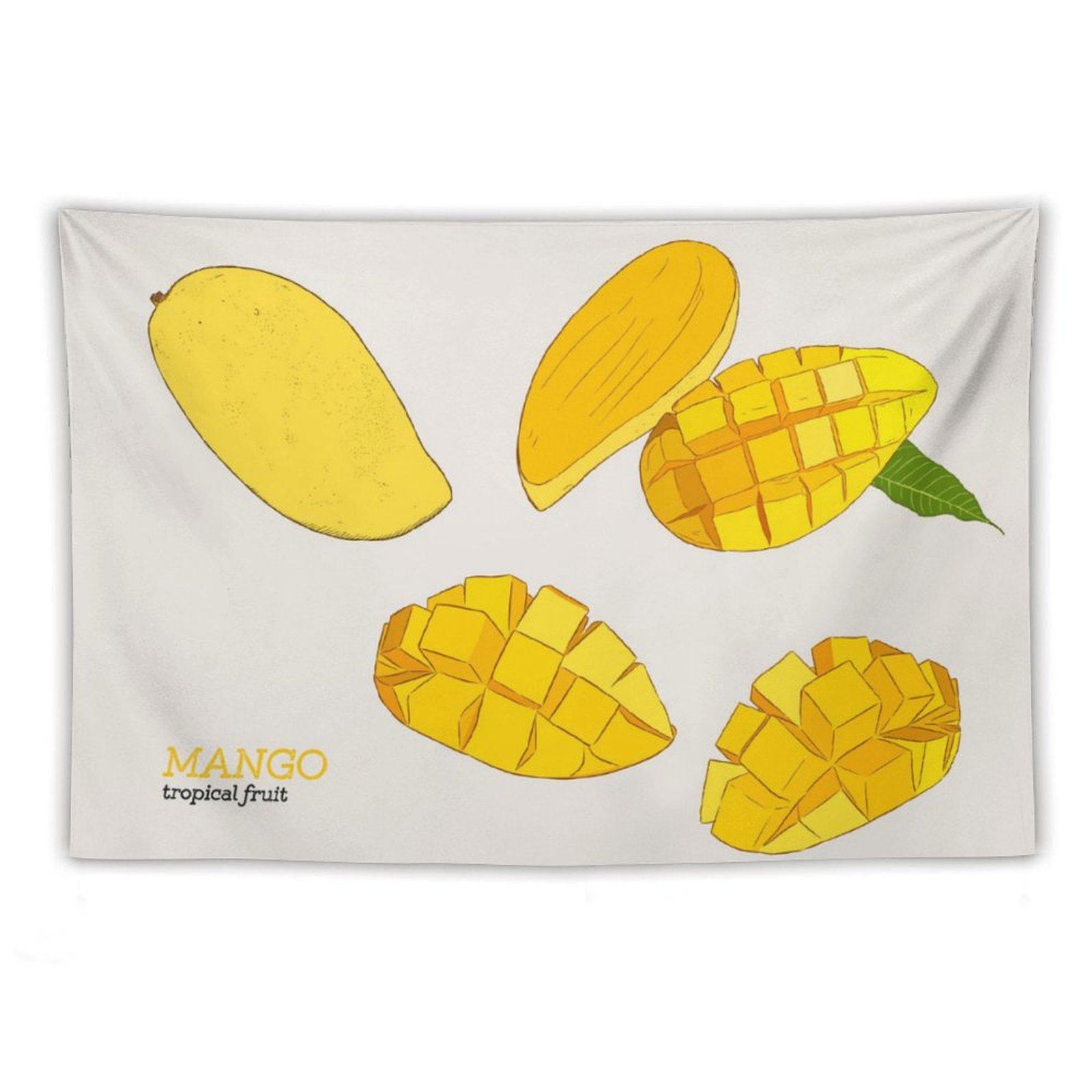 水果香蕉无花果草莓菠萝蜜芒果东南亚热带墙壁装饰背景布挂毯挂布