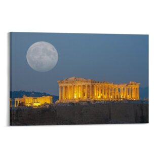 帕特农神庙古希腊卫城雅典娜遗迹城堡背景墙帆布无框画装饰挂画