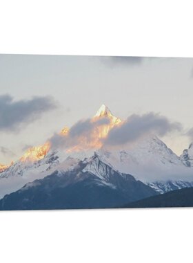 云南梅里雪山卡瓦格太子雪山风景房间背景墙帆布无框画装饰挂画