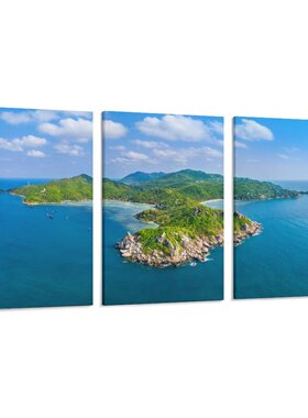 南园岛斯米兰甲米海岸泰国房间背景墙帆布无框画三联组合装饰挂画