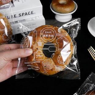 袋 貝果面包袋堿水面包堿水結堿水球堿水棒甜圈蛋糕卷食品自封包裝