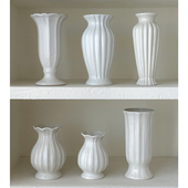 法式 白色陶瓷花瓶摆件客厅插花水养插花鲜花专用客厅玄关桌面摆件