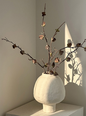 中古风假花仿真花摆设仿真绿植陶瓷花瓶客厅酒柜玄关桌面摆件装饰