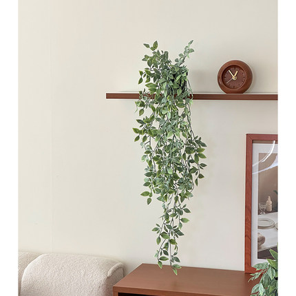 韩系仿真藤蔓绿植摆件假花藤条壁挂垂吊墙面植物吊篮装饰花藤盆栽