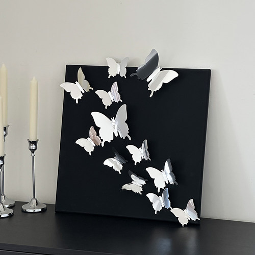 创意小众蝴蝶装饰画电表箱壁画挂画玄关房间客厅桌面摆件家居好物