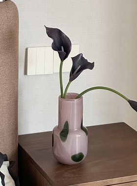 中古玻璃花瓶摆件客厅插花卧室床头柜桌面花艺摆件水养插花摆设