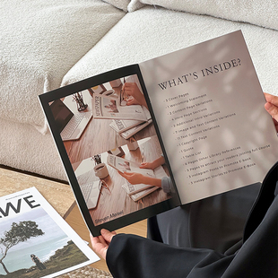 时尚 饰书创意拍摄道具真书画册民宿客厅电视柜房间摆设 杂志摆件装