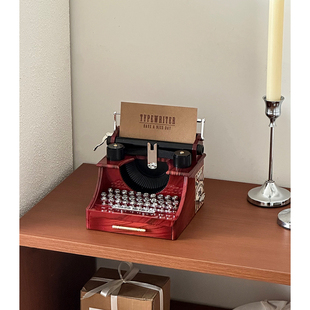 中古装饰摆件复古怀旧打字机音乐盒办公室桌面装饰品创意生日礼物
