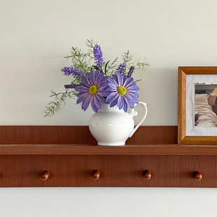 饰摆件紫色小花束高级感小众门楣装 饰乔迁礼物情绪稳定 装 中古法式