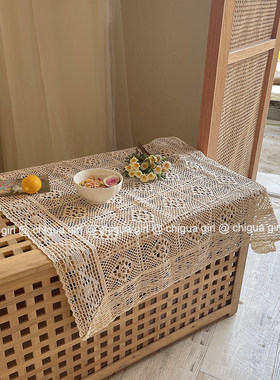 ins风纯棉桌布餐垫道具拍摄纯色