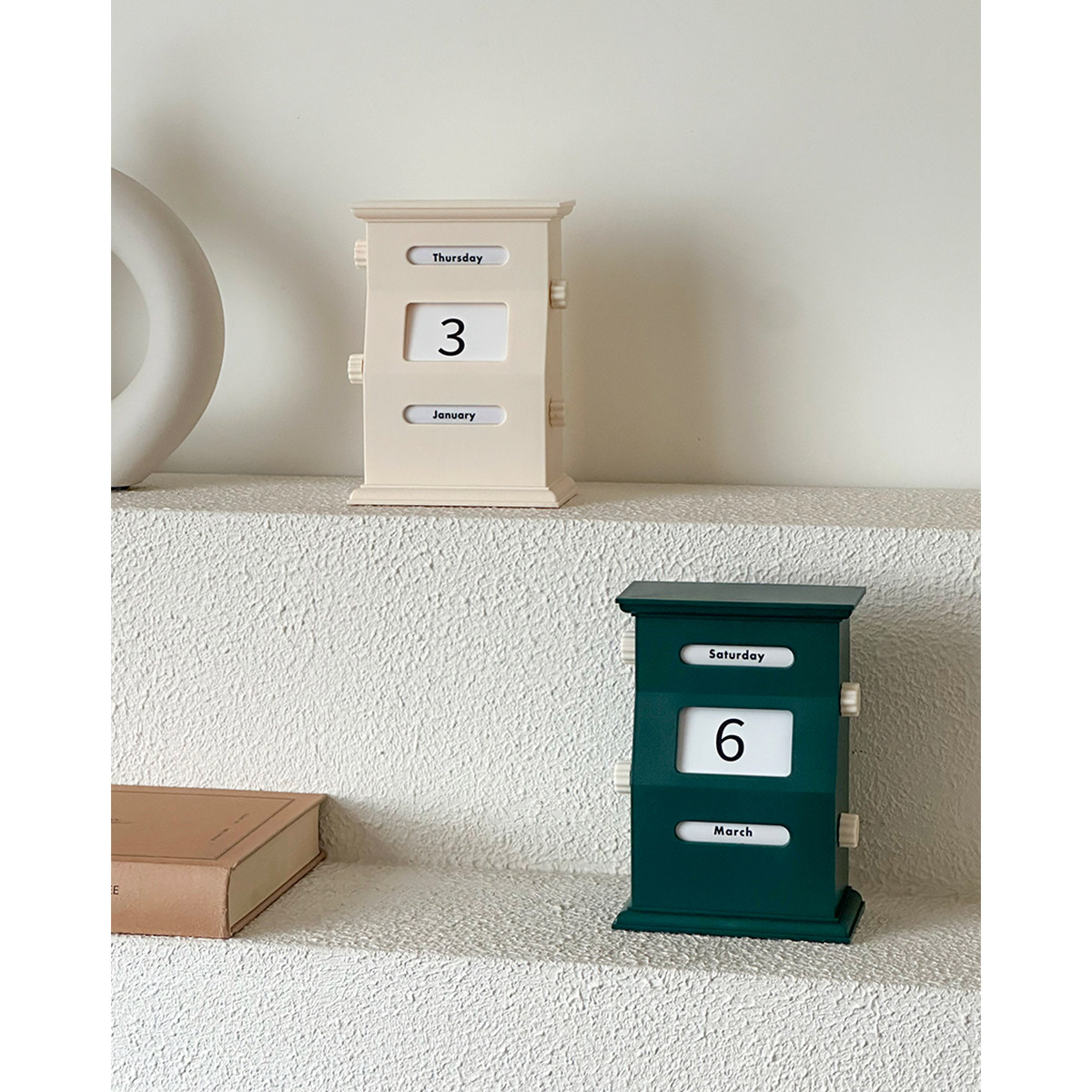 复古日历旋转翻页万年历桌面摆件装饰创意日常送礼乔迁高级感道具,家居饰品,装饰摆件,淘宝优惠券,粉丝福利购,淘宝优惠卷