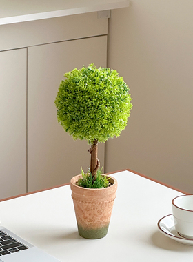 工位情绪稳定摆件仿真盆栽装饰摆件仿真盆景绿植ins假花摆设道具